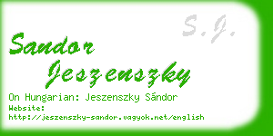 sandor jeszenszky business card