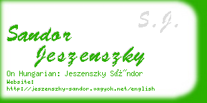 sandor jeszenszky business card